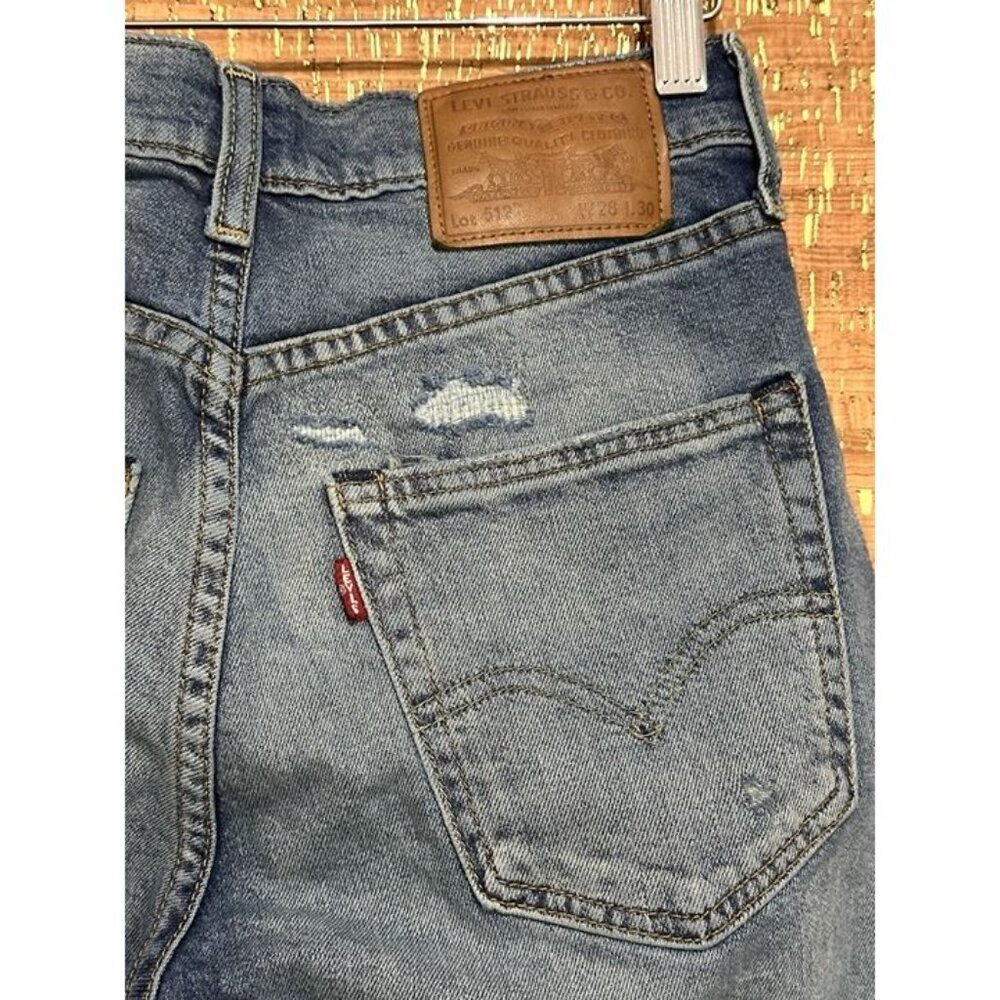 LEVI'S PREMIUM 512 SLIM TAPER JEAN PERFORMANCE \Stretch Men 28X28* Distressed - Picture 8 of 11